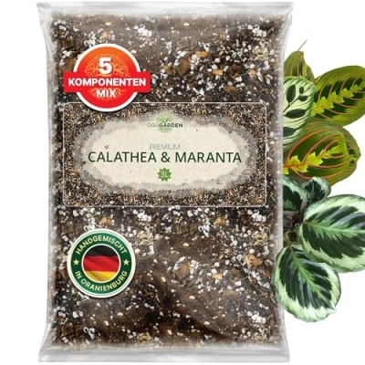 Abbildung von ORAGARDEN Calathea &amp; Maranta Erde für Zimmerpflanzen und Garten 3L Substrat Pflanzen, Palmen, Blumen 5 Komponenten Blumenerde