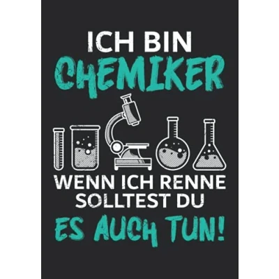 Abbildung von Notizbuch A4 kariert mit Softcover Design: Lustiger Chemiker Spruch Chemie Laborant Witz Chemielehrer: 120 karierte DIN Seiten