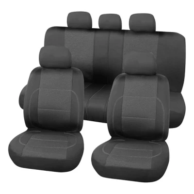 Abbildung von CARPOINT Paris 0310354 Sitzschonbezug schwarz vorne und hinten