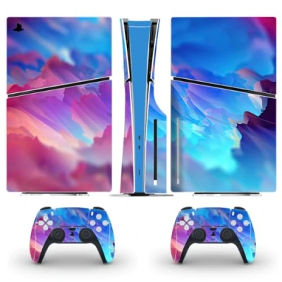 Abbildung von DolDer Sticker für PS5 Slim Disc Edition, Aufkleber Vinyl Skin Schutzfolie Folie Cover Konsole und Controller (S0104)