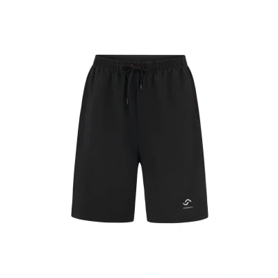Abbildung von 2 in 1 Laufshorts Herren mit Innenhose &amp; Tasche. Schwarz XL