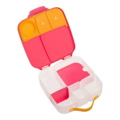 Abbildung von b.box Brotdose Kinder mit Fächern Jumbo Bento Box 4 (2 Auslaufsicher), Herausnehmbarer Trennwand, Gel Kühlakku Schul Lunchbox Ab 3, 2L