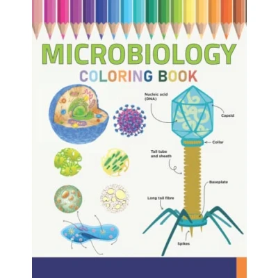Abbildung von Microbiology Coloring Book: An Anatomy Book Incredibly Detailed Self Test Color workbook Perfect Gift for Medical ... Physicians ,Chiropractors &amp; Nursing Students