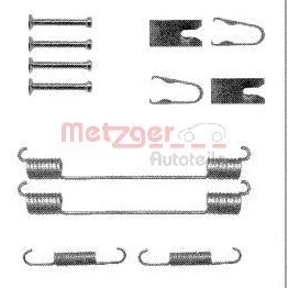 Abbildung von METZGER 105 0883 Zubehörsatz, Bremsbacken FIAT: Grande Punto Schrägheck, Evo Doblo II Kasten / Kombi, OPEL: Corsa D Schrägheck