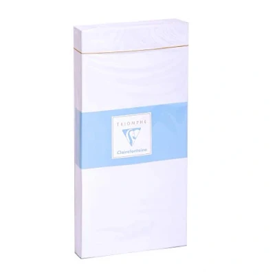Abbildung von Clairefontaine 7735C Packung mit 25 Umschlägen Triomphe weiß gefüttert DL 110x220mm, vertraulich, selbstklebend, 130g, 1 Pack