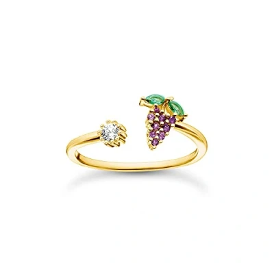 Abbildung von THOMAS SABO Ring Weintraube gold vergoldetes Silber TR2354 971 7 58