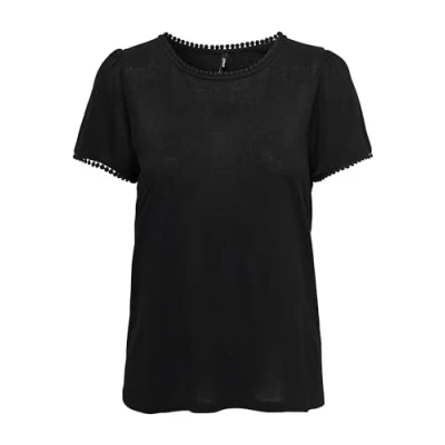 Abbildung von ONLY Detailreiches Tshirt print, Damen, Größe: XS, Black