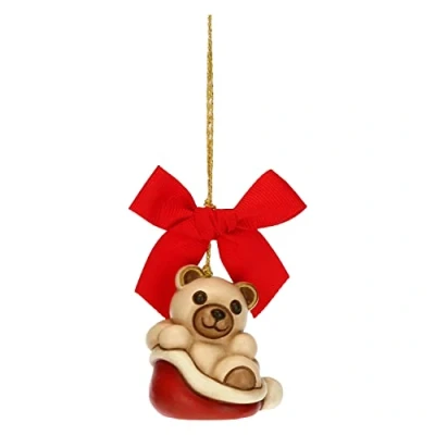 Abbildung von THUN Weihnachtsschmuck Teddy Klein Keramik Weihnachtslinie Leben, Dekoration des Hauses 4,5 x 3,7 4,8 cm h