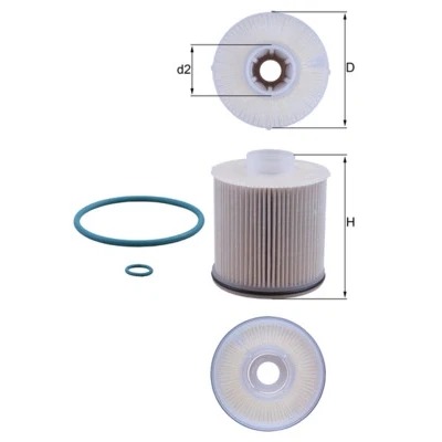 Abbildung von MAHLE ORIGINAL KX 486D Kraftstofffilter Filtereinsatz MERCEDES BENZ: Citan II Kastenwagen, RENAULT: Clio V Schrägheck