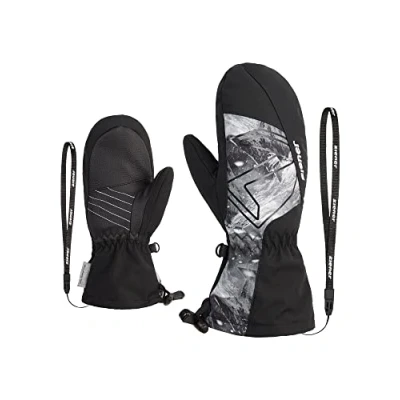Abbildung von Ziener Kinder LAVALINO Ski Fäustling/Wintersport wasserdicht extra warm Wolle, black.grey mountain print, 6