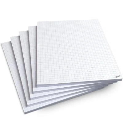 Abbildung von iulias Freude schenken! Notizblock A5 kariert I Spar Set 5 Blöcke DIN A 50 Blatt je Block abreißbar 80g/m² Papier weiß Schreibblock, Rechenblock, Notizen