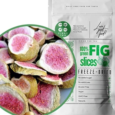 Abbildung von Gefriergetrocknete Feigen 100% Natürlich Getrocknet Ohne Zuckerzusatz Gesund Süßigkeiten Früchte Freeze Dried Fruit Fig ZingyZoo (100g)