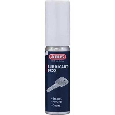 Abbildung von ABUS Pflegespray PS22 fettfreier Schmierstoff für Türzylinder, Autoschlösser, Werkzeuge gegen Verschleiß und Quitschen 13 ml Blau