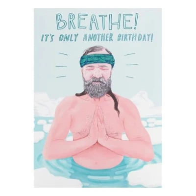 Abbildung von UK Greetings Geburtstagskarte für Ihn/Sie/Freund Wim Hof Design