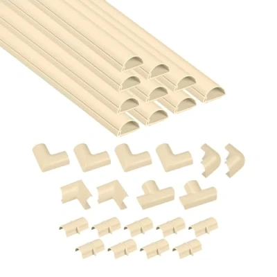 Abbildung von D Line 30x15mm Kabelkanal zur Kabelführung, Kabelleiste 30mm (B) x 15mm (H) 10x 40cm Länge (4 Meter) Magnolien