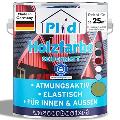 Abbildung von Premium Holzfarbe Holzlack Farbe für Holz Moosgrün