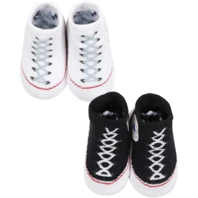 Abbildung von Converse Chuck Toddler 2 PACK Unisex Socken für Kinder, Größe: 56 68, Black