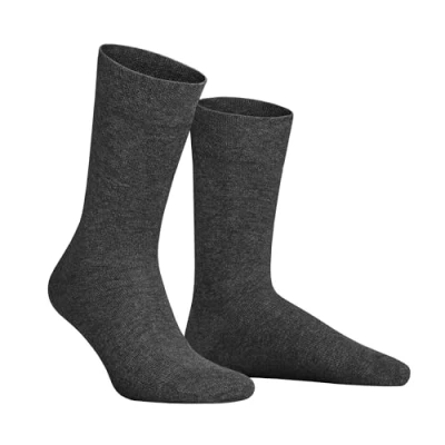 Abbildung von Hudson Herren Relax Cotton Druckfreier Bund Socken, Grau Mel. 0550, 47/48