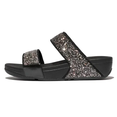 Abbildung von Fitflop Damen Lulu Multi Tonal Glitter Slides Sandale, Schwarz, 38 EU