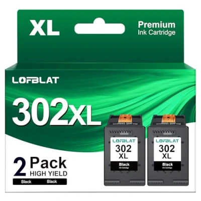 Abbildung von LOFBLAT 302 XL Multipack Druckerpatronen Schwarz Ersatz für HP patronen 302XL Envy 4525 4520 4522 4527 DeskJet 3630 3636 3638 3639 1110 2130 3633 OfficeJet 3831 3830 3833 5220 5230