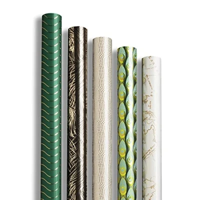 Abbildung von Clairefontaine 212871AMZC Karton mit 10 Rollen Geschenkpapier Premium 2mx0m70 80g, sortierte Motiven Reisen,