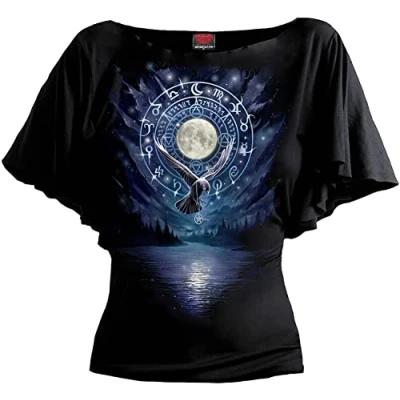 Abbildung von Spiral Witchcraft Frauen T Shirt schwarz XXL 95% Viskose, 5% Elasthan Everyday Goth, Gothic, Rockwear