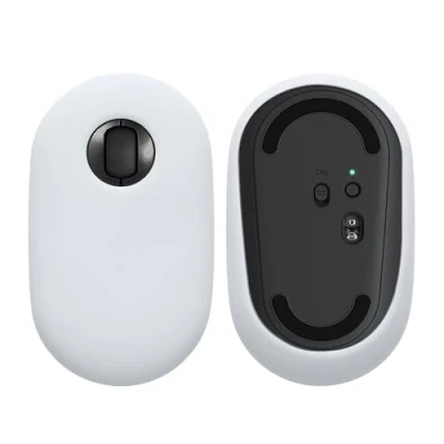 Abbildung von kwmobile Silikon Schutzhülle kompatibel mit Logitech Pebble Mouse Hülle PC Maus Cover aus softem Weiß