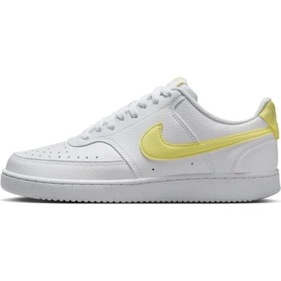 Abbildung von Nike Damen Court Vision Low Next Nature Damenschuhe, Soft Yellow/Soft Yellow White, 38.5 EU