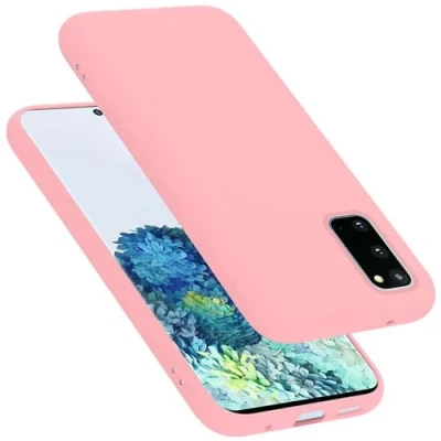 Abbildung von Cadorabo Hülle kompatibel mit Samsung Galaxy S20 Silikon Handyhülle für Case aus flüssigem kratzfeste und stoßfeste dünne TPU Schutzhülle LIQUID PINK