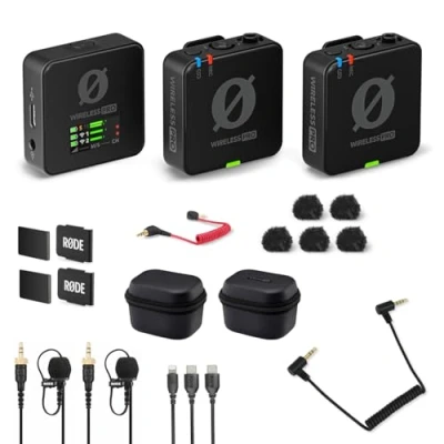 Abbildung von Rode Wireless Pro Digitales 2 Kanal Drahtlos Mikrofonset + keepdrum ADP07 TRRS TRS Adapter