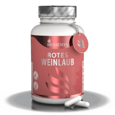 Abbildung von BIOMENTA Rotes Weinlaub 120 Kapseln + Rutin, Steinklee, Kastanie, Bioflanoide Kapseln, 120,00 St., 98.4 g