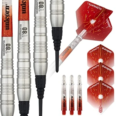 Abbildung von Unicorn Core XL Striker Dartpfeile mit weicher Spitze, rot, 22 g