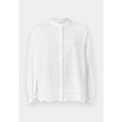 Abbildung von Selected Femme Broderie Anglaise Hemdbluse, Damen, Größe: 34, Bright white