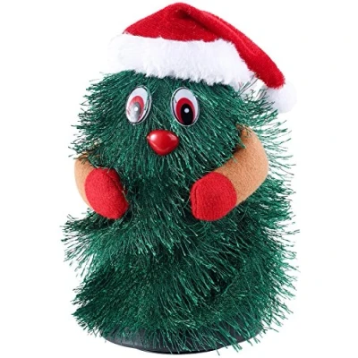 Abbildung von infactory Singender Christbaum: &amp; Tanzender Weihnachtsbaum Little Swinging Xmas Tree, 15cm (Singender Tannenbaum, Christmas Kinder Weihnachten)