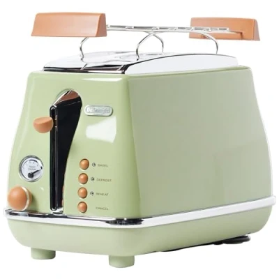 Abbildung von DeLonghi Toaster &quot;Incona Vintage &quot;CTOV 2103.BG&quot;&quot;, 2 kurze Schlitze, 900 W, im Retro Look, grün