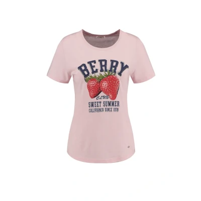 Abbildung von Key Largo Berry Round Tshirt print, Damen, Größe: Large, Rose