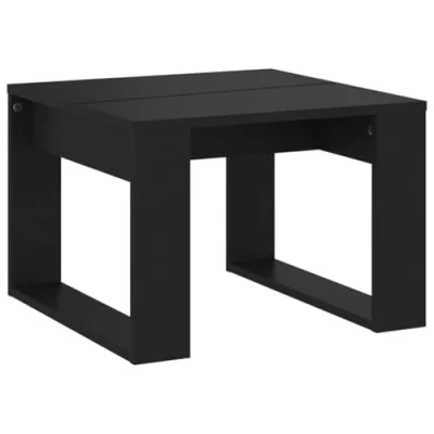 Abbildung von vidaXL Beistelltisch Couchtisch Wohnzimmertisch Kaffeetisch Sofatisch Teetisch Tisch Wohnzimmer Wohnzimmermöbel Schwarz 50x50x35cm Holzwerkstoff