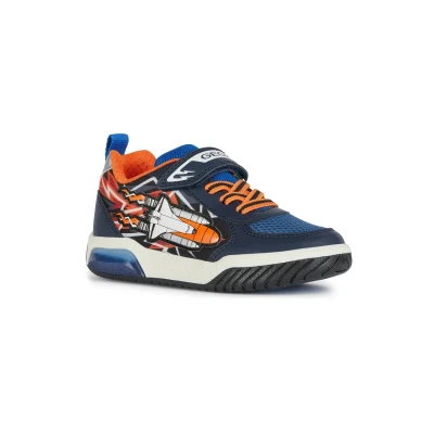 Abbildung von Geox INEK Sneaker low für Kinder, Größe: 32, Navy orange Schuhe