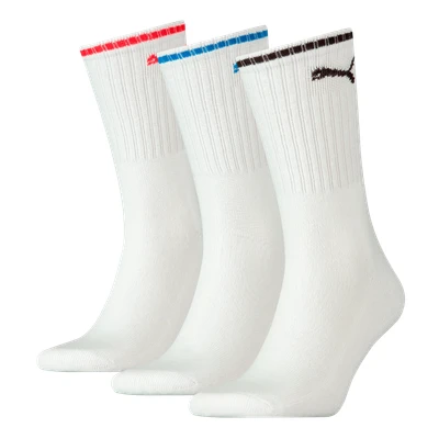 Abbildung von PUMA Sportsocken &quot;PUMA UNISEX STRIPED CREW SOCK 3P&quot;, (3 Paar), Komfort Bund, Frottee Polsterung, flache Zehennaht