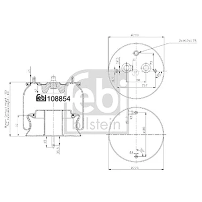 Abbildung von FEBI BILSTEIN 108854 Federbalg, Luftfederung SCANIA: P,G,R,T series