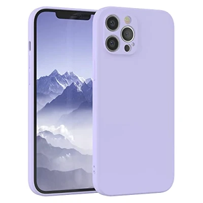 Abbildung von EAZY Case Silikonhülle für iPhone 12 Pro Max Hülle Silikon Lila weich stoßfeste Handyhülle Schutzhülle mit Kameraschutz Dünn Premium Schutz Cover TPU Bumper Lavendel Violett