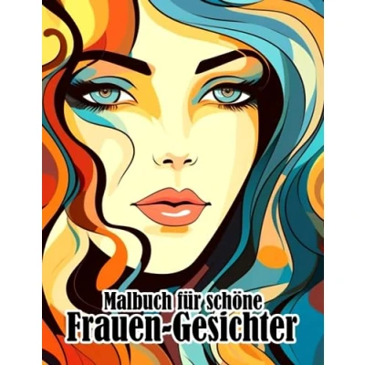 Abbildung von Malbuch für schöne Frauen Gesichter: Einzigartige Designs und einfache Ausmalbilder Entspannung Stressabbau bei Erwachsenen