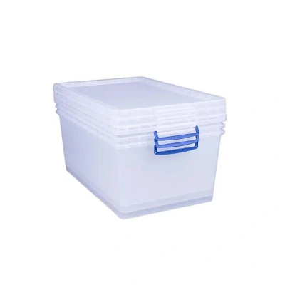 Abbildung von REALLY USEFUL box 62 Liter Nestable mit Deckel 695x440x287mm transparent
