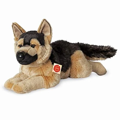 Abbildung von Teddy Hermann® Kuscheltier Schäferhund liegend, 60 cm, zum Teil aus recyceltem Material