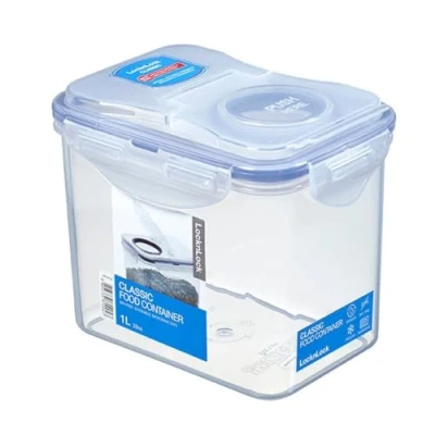Abbildung von LocknLock PP Classic Schüttdose 1 L, 151 x 108 124 mm Luftdichte Aufbewahrungsbox One Touch Deckel Frischhaltedosen mit Spülmaschinen , Gefrier &amp; Mikrowellengeeignet