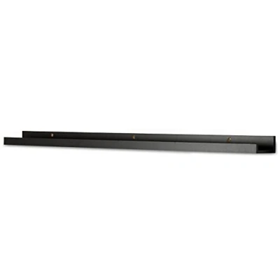 Abbildung von levandeo Bilderleiste Schwarz 110cm lang MDF Holz Bilderschiene Galerieschiene Wandregal Wandboard