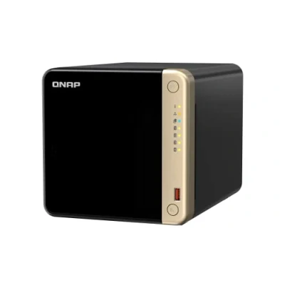 Abbildung von QNAP TS 464 8G US Hochleistungs Desktop NAS mit Intel Celeron Quad Core Prozessor, M.2 PCIe Slots und Dual 2,5 GbE (2,5 G/1 G/100 M) Netzwerkverbindung (Diskless)