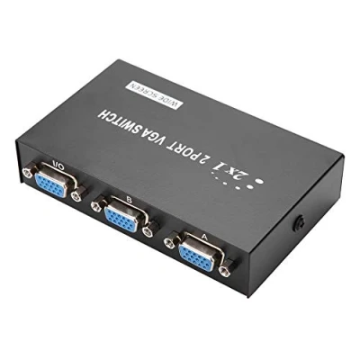 Abbildung von ASHATA VGA Splitter Verteiler, 2 Port in 1 Out Switcher Datensynchronisation Switch Verteiler,Unterstützt XVGA SVGA UXGA Display für PC Computer