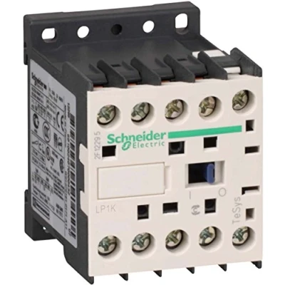 Abbildung von Schneider LP1K1201BD Leistungsschütz, 3p, 5,5kW/400V/AC3, 12A, 24V DC, 24 V, Weiß