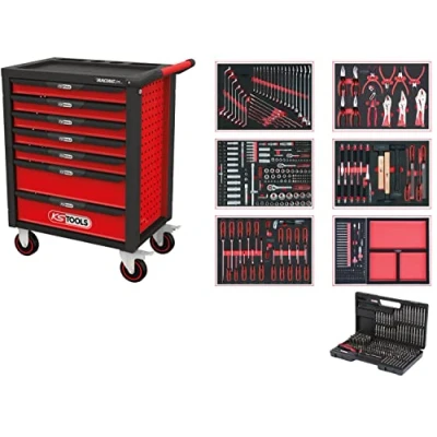 Abbildung von KS TOOLS 826.7598 Werkzeugwagen 976mm 788mm 350kg 30kg Stahlblech